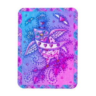 ÍMAN WHIMSICAL HOOOTS N' COARDAS CUPID OWL NAMORADOS