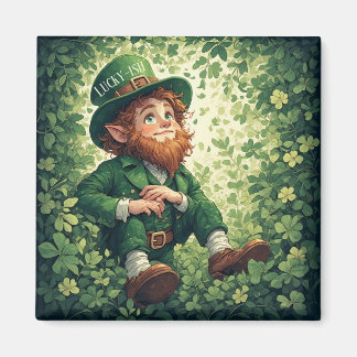 Íman Whimsical Lucky-ish Leprechaun Lush Forest Magical