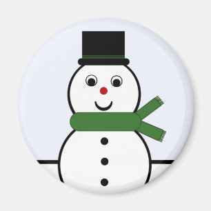 Íman Whimsical Snowman Magnet