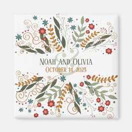 Íman Whimsical Wildflower Floral Elegante Inspirivência