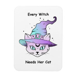 Íman Whimsical Witch Cat