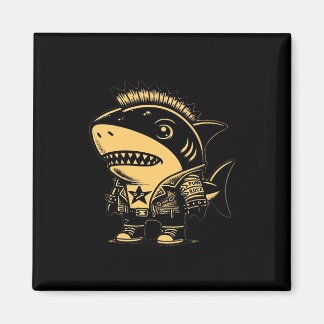 Íman Whimsigoth Cyborg Shark Vintage Art Design