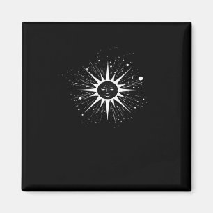 Íman Whimsigoth Night Sky Sun Moon Witchy Classic Hallo