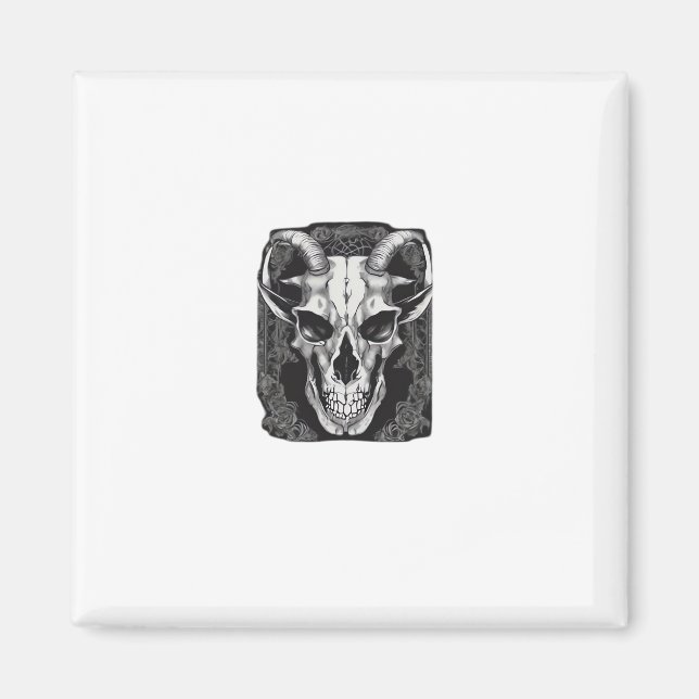 Íman Whimsigoth Skull Gótica Design Clássica (Frente)