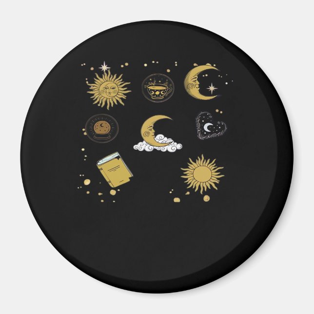 Íman Whimsigoth Sun Moon Witchy Classic (Frente)