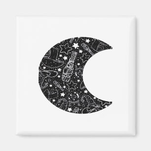 Íman Whimsigoth Witch Moon Wicca Kawaii Gótico Tattoo A