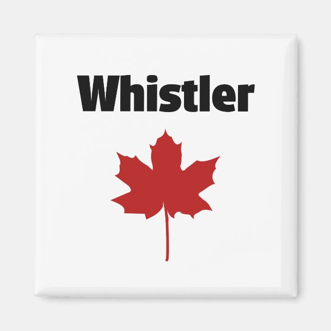 Íman Whistler Canada Natural Red Maple Leaf (Frente)