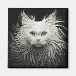 Íman White Angora Cat