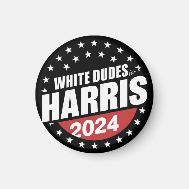 Íman White Dudes Para A Eleição De Kamala Harris 2024 (Frente)