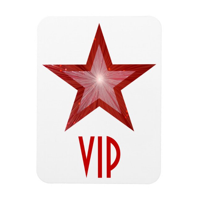 Íman White ímã flexível "VIP" da Estrela Vermelha (Vertical)