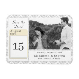 Íman White Lace Católico Salve o Flexível Magneta Fotog