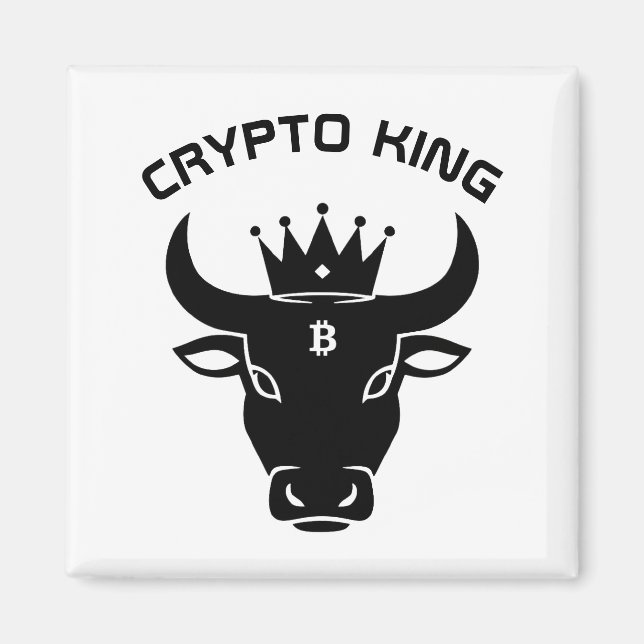 Íman White personalizado do Crypto King (Frente)