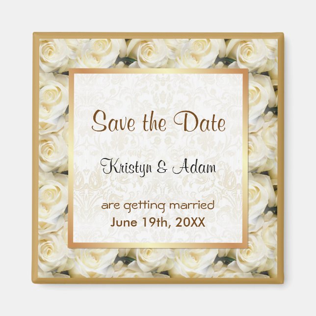 Íman White Rose Elegance (Frente)