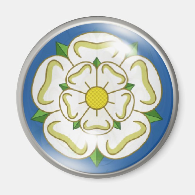 Íman White Rose of Yorkshire Flag (Frente)