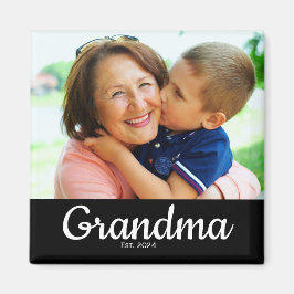Íman White Script Established Grandma 