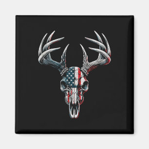 Íman Whitetail Deer Hunting - Bandeira Americana Em Buc
