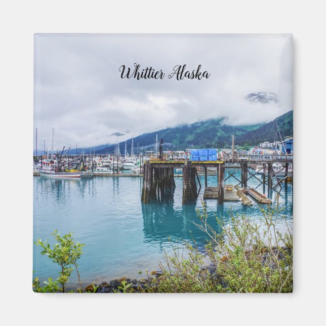 Íman Whittier Alaska Harbor Square Magnet (Frente)