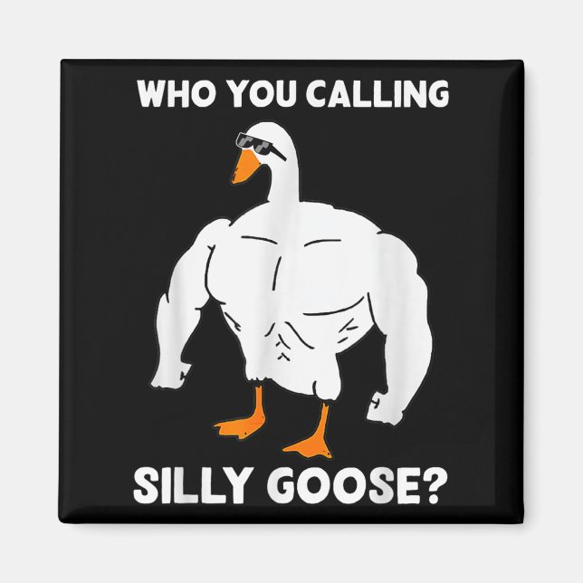 Íman Who You Calling Silly Goose Funny Gym Meme  (Frente)