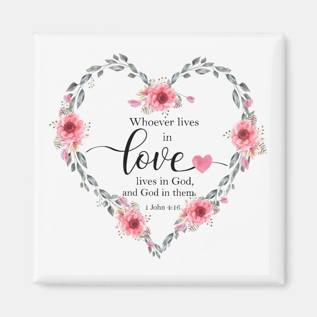 Íman Whoever lives in love, 1 John 4 (Frente)