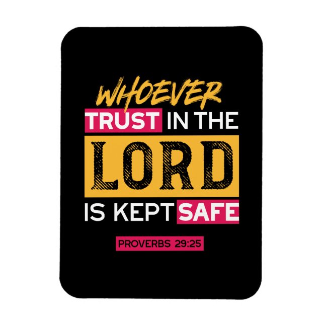 Íman Whoever Trusts in the Lord Is Kept Safe Quote (Vertical)