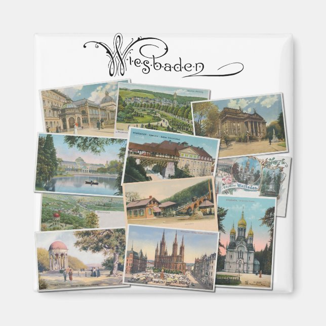 Íman Wiesbaden: Postcards Vintage Souvenir (Frente)