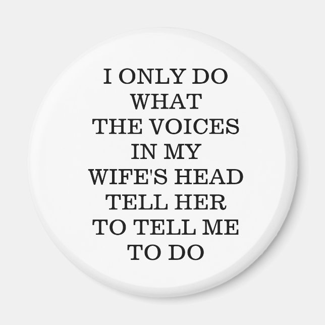Íman Wife's Funny Magnet for Husbands  (Frente)