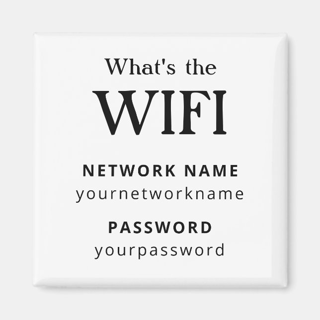 Íman Wifi Network and Password Business Retail (Frente)