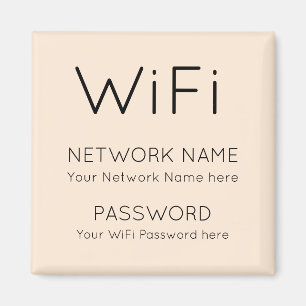 Íman WiFi simplificado Detalhes da senha de rede
