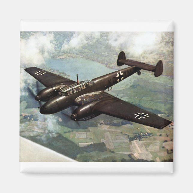 Íman WII alemão Bf-110 em voo (Frente)