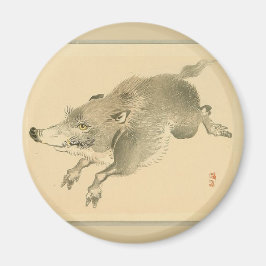 Íman Wild Boar (Arte japonesa) (por Kono Bairei)