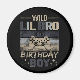 Íman Wild Lil Bro do Jogador de Vídeo Birthday Boy