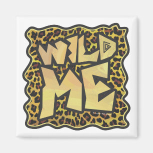 Íman Wild Me Leopard Brown e Yellow Impressão