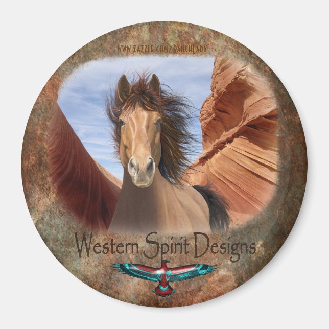 Íman Wild Stallion Southwestern Magnet (Frente)