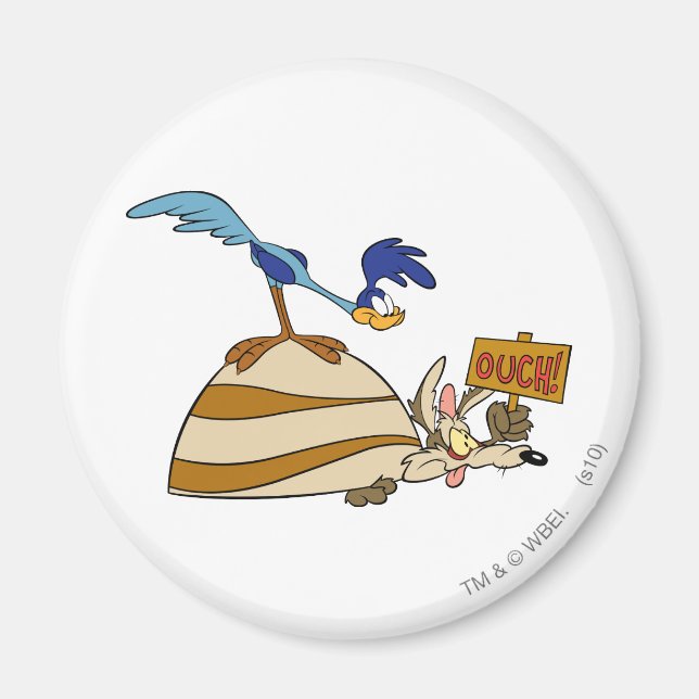 Íman WILE E. COYOTE™ e ROAD RUNNER™ Pedregulho (Frente)