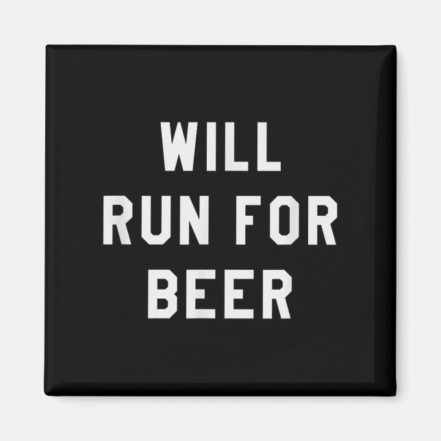 Íman Will Run For Beer Funny Motivational Running Tee  (Frente)