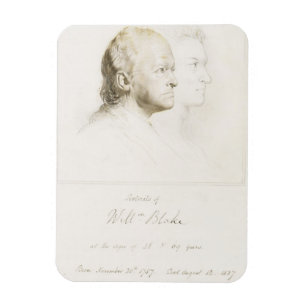 Íman William Blake (1757-1827) na juventude e na idade