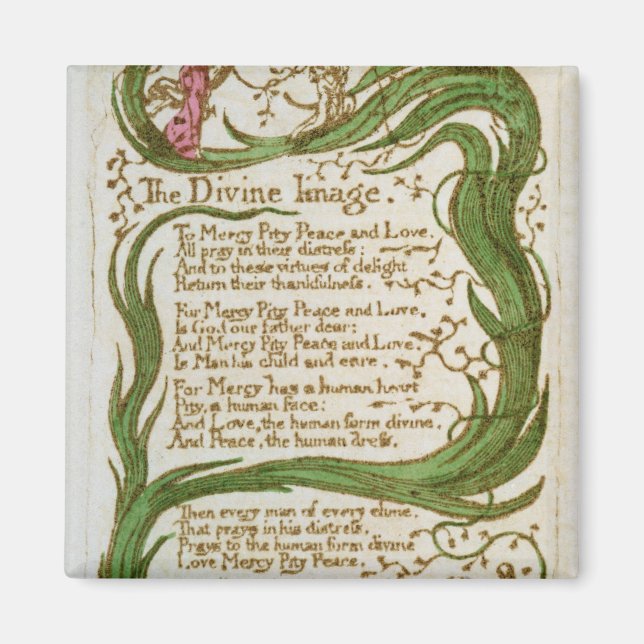 Íman William Blake | A Imagem Divina, das Canções de In (Frente)