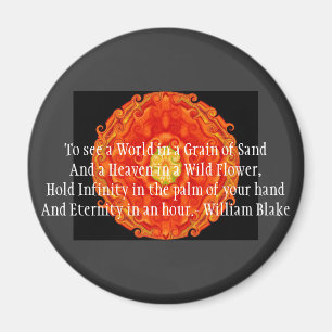 Íman William Blake "mundo em uma grão citações da