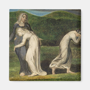 Íman William Blake Naomi que entreating Ruth e Orpah