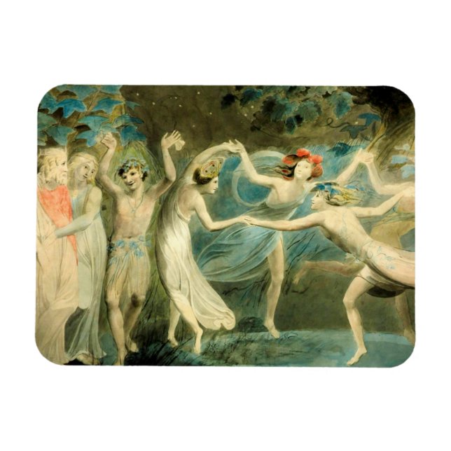 Íman William Blake Oberon, Titania e Puck com Fairie (Horizontal)