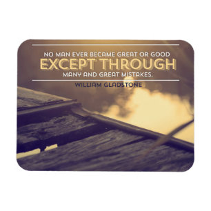 Íman William Gladstone Inspirational Citação "Erros"