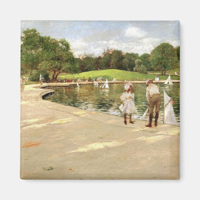 Íman William Merritt Chase-The Lake for Miniature Yacht (Frente)