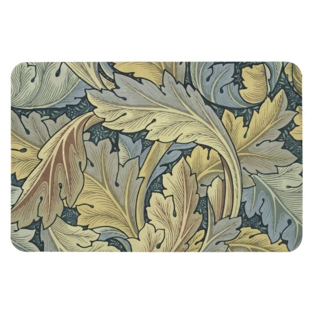 Íman William Morris Acanthus Deixa Arte Floral Nouveau (Horizontal)