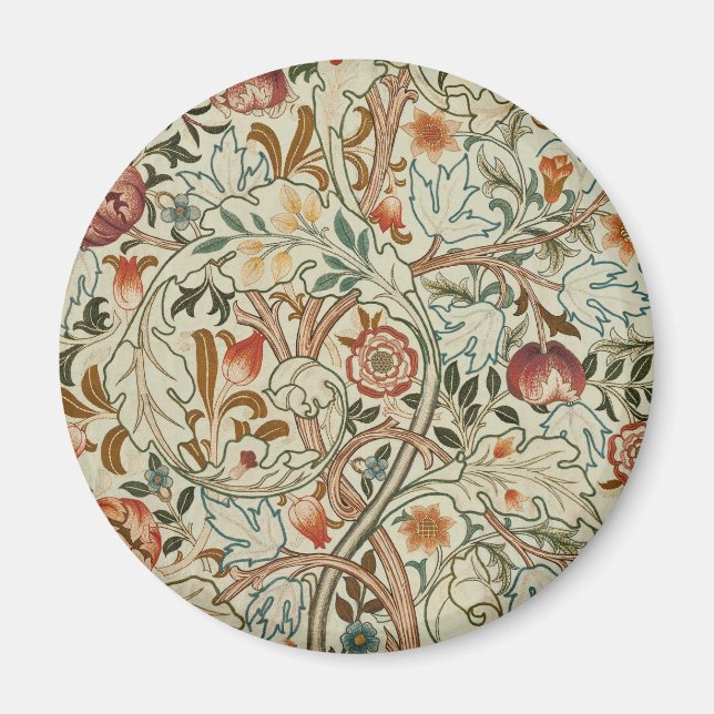 Íman William Morris Acanthus Embroidery Floral Padrão (Frente)