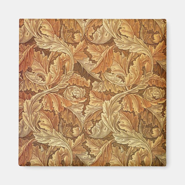 Íman William Morris Acathus Marrom Folhas de Outono (Frente)
