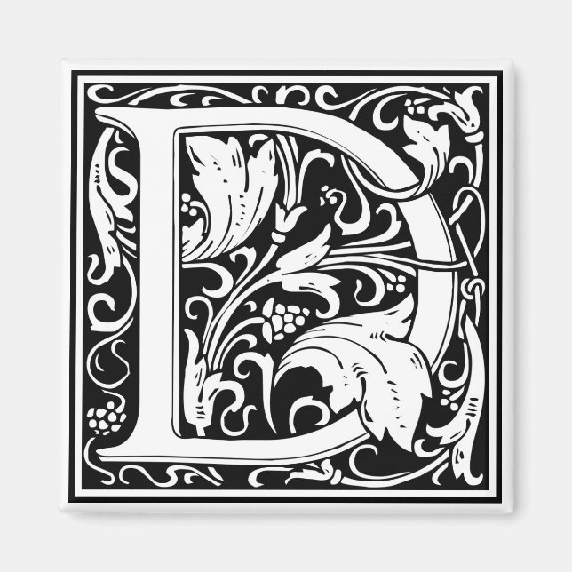 Íman William Morris Alphabet "D" (Frente)