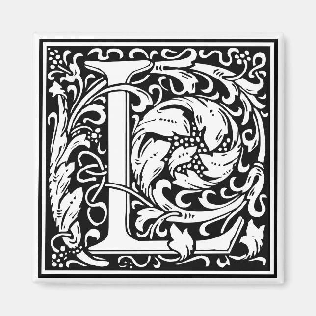 Íman William Morris Alphabet "L" (Frente)