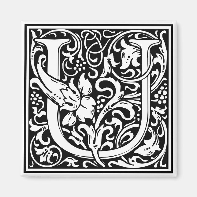 Íman William Morris Alphabet "U" (Frente)