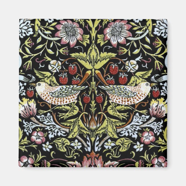 Íman William Morris aves e flores 2 (Frente)