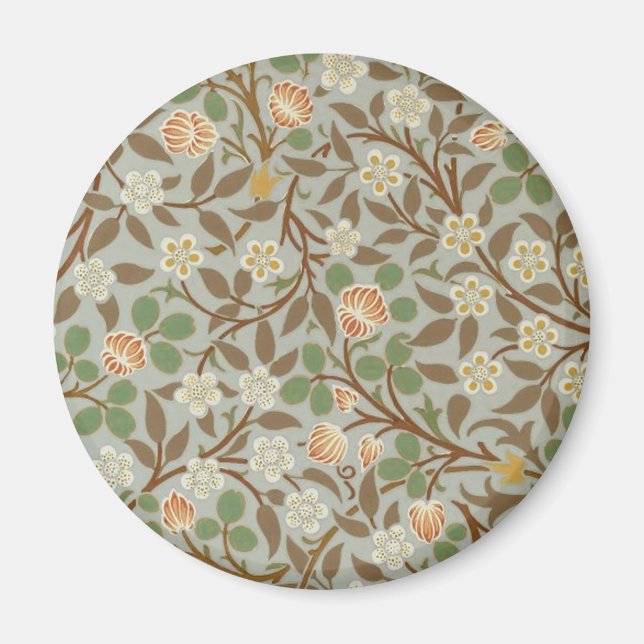 Íman William Morris Clover Flower Art Pattern (Frente)